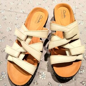 Clarks Collection  White Sandal